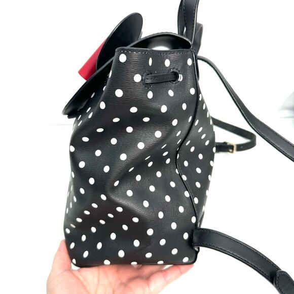 Disney X Kate Spade New York Minnie Mouse Polka Dot Backpack Purse Bag - Picture 2 of 11